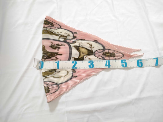 HERMES Carre Hermes Carre 90 Pleated Spring Silk Scarf Pink Other Accessories