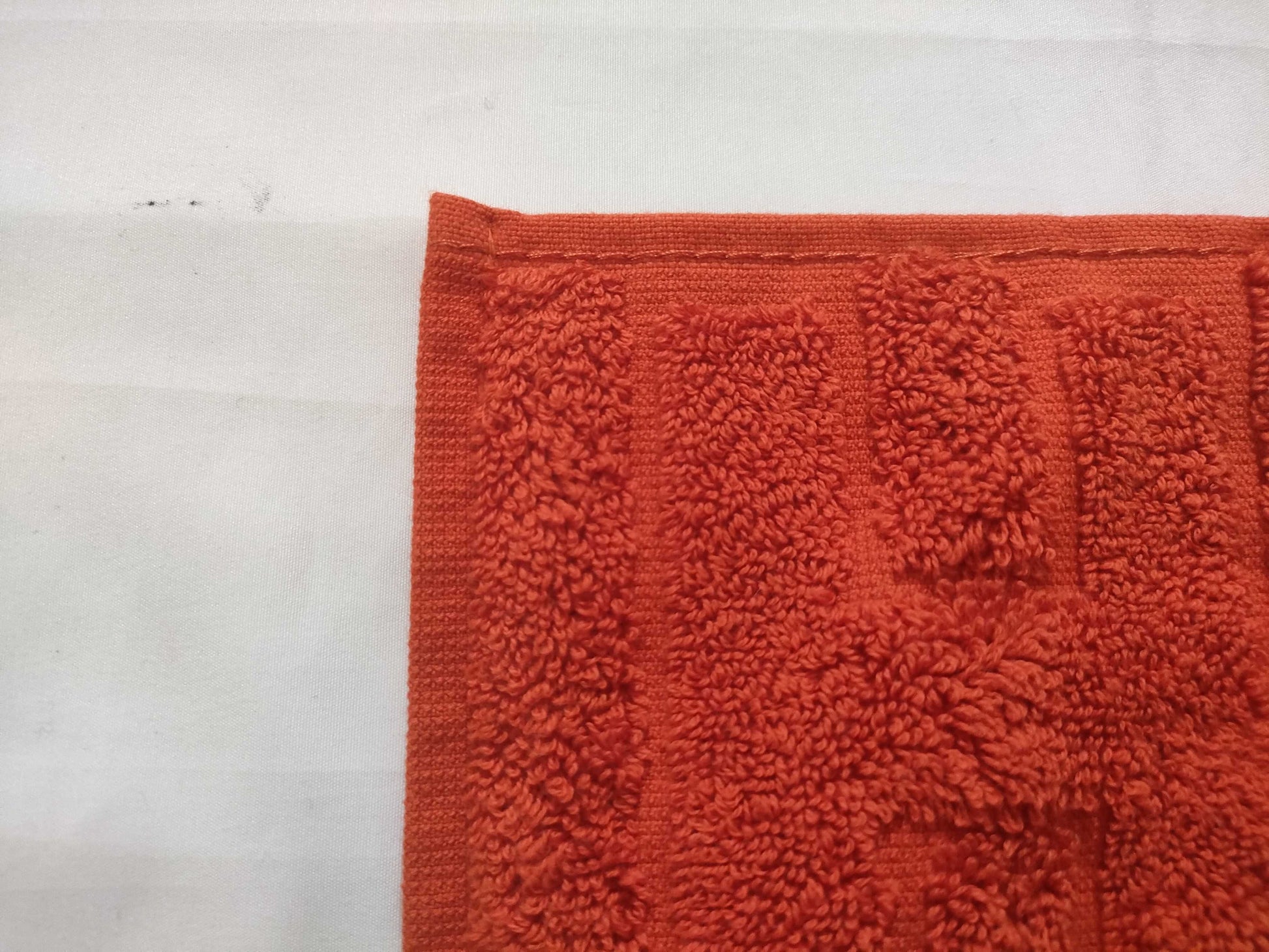 HERMES Cotton Face Towel Orange Other Accessories