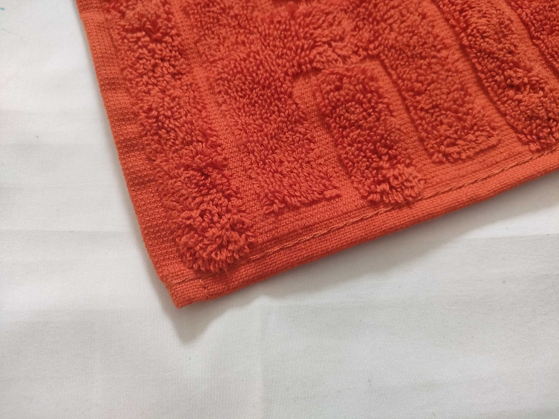 HERMES Cotton Face Towel Orange Other Accessories