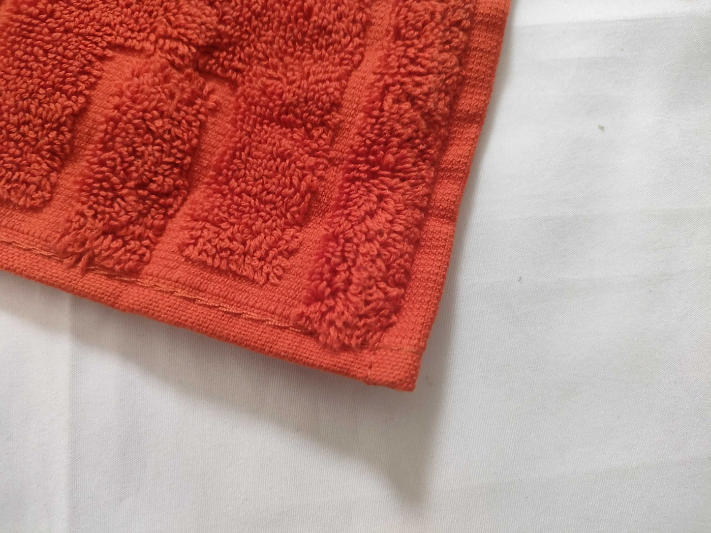 HERMES Cotton Face Towel Orange Other Accessories