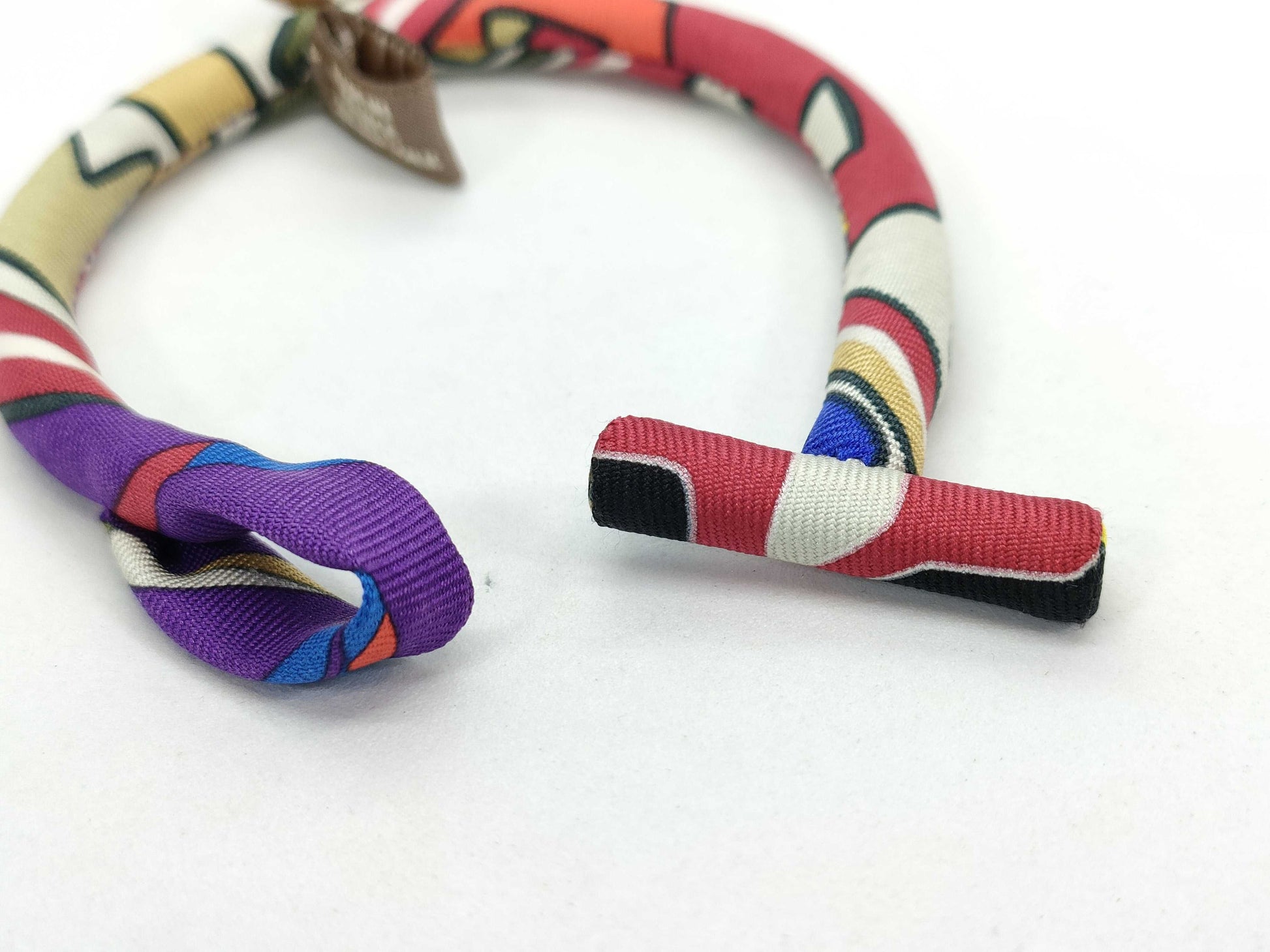 HERMES Petit Ash Brid Sois PM Silk Bracelet Multicolor Bracelet Bangle