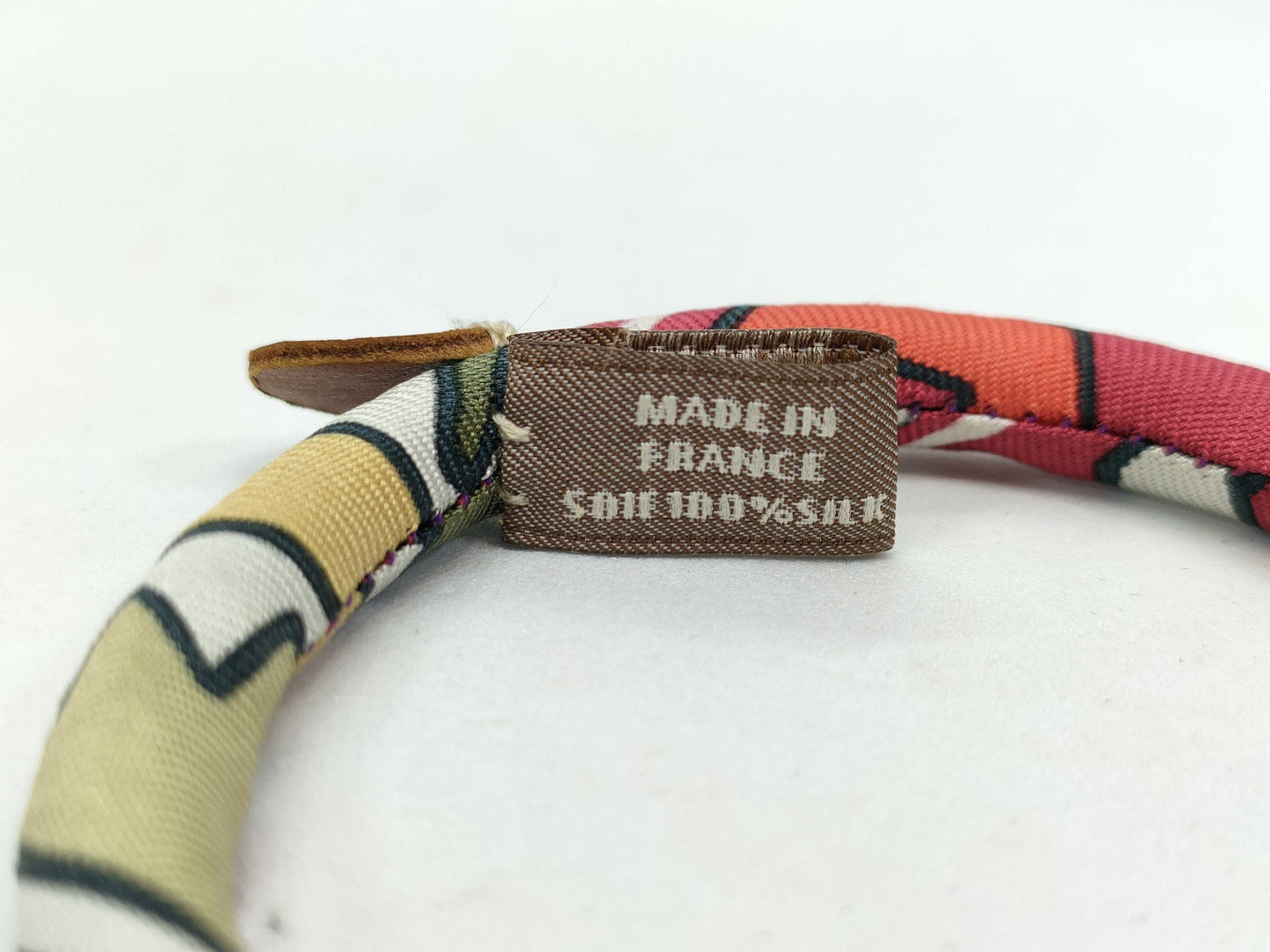 HERMES Petit Ash Brid Sois PM Silk Bracelet Multicolor Bracelet Bangle