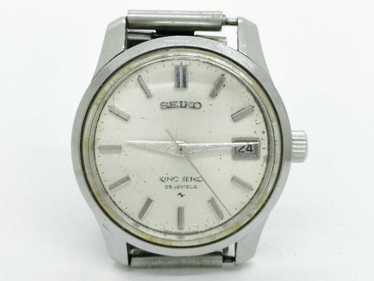 SEIKO 4402-8000 7000749 SS/Hand-wound White Dial Current Condition Men's Watch