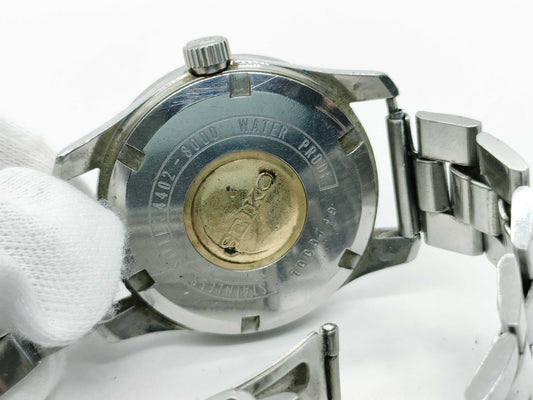 SEIKO 4402-8000 7000749 SS/Hand-wound White Dial Current Condition Men's Watch