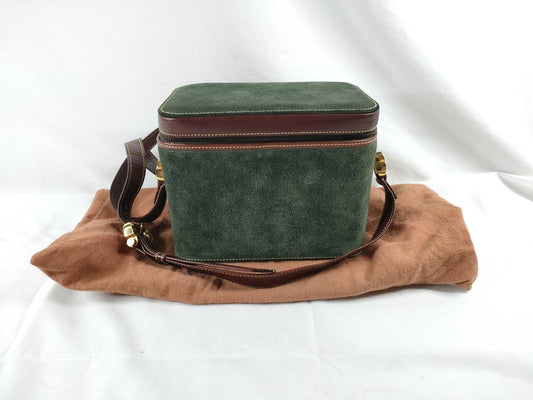 LOEWE Suede x Leather Shoulder Bag Green x Brown Shoulder Bag