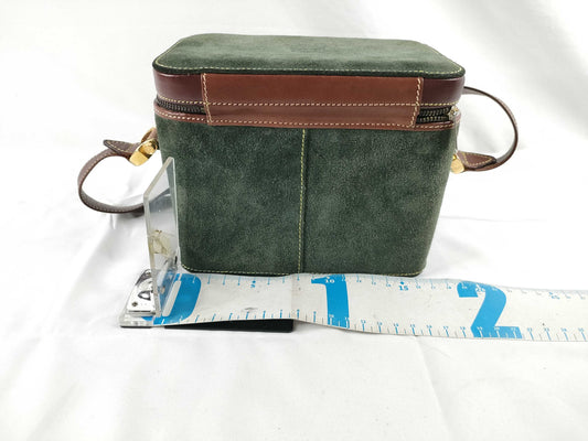 LOEWE Suede x Leather Shoulder Bag Green x Brown Shoulder Bag