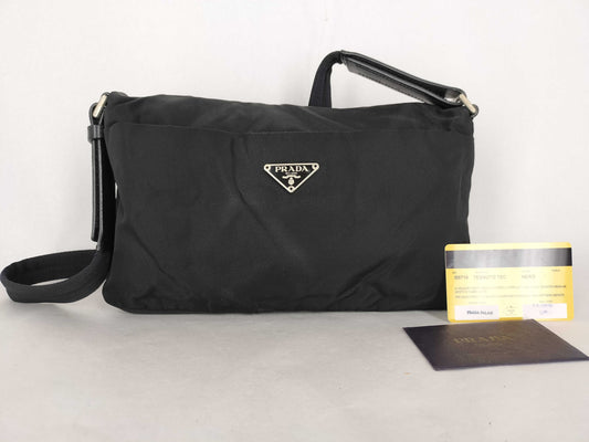 PRADA Nylon Prada Tesuto Shoulder Bag B9716 Black Shoulder Bag