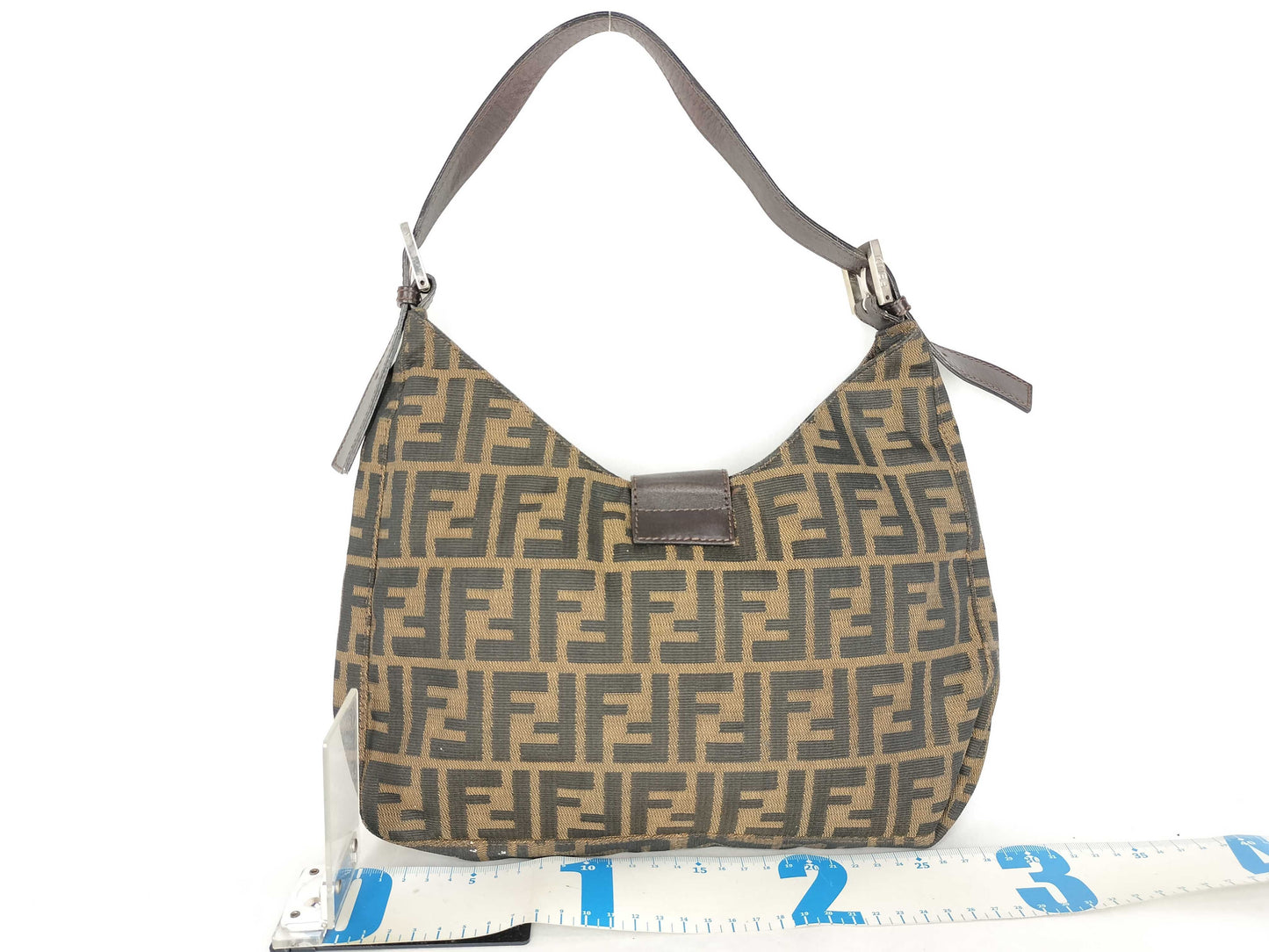 FENDI Zucca Fendi Zucca Nylon Canvas One Shoulder Bag 214526569018 Khaki Shoulder Bag