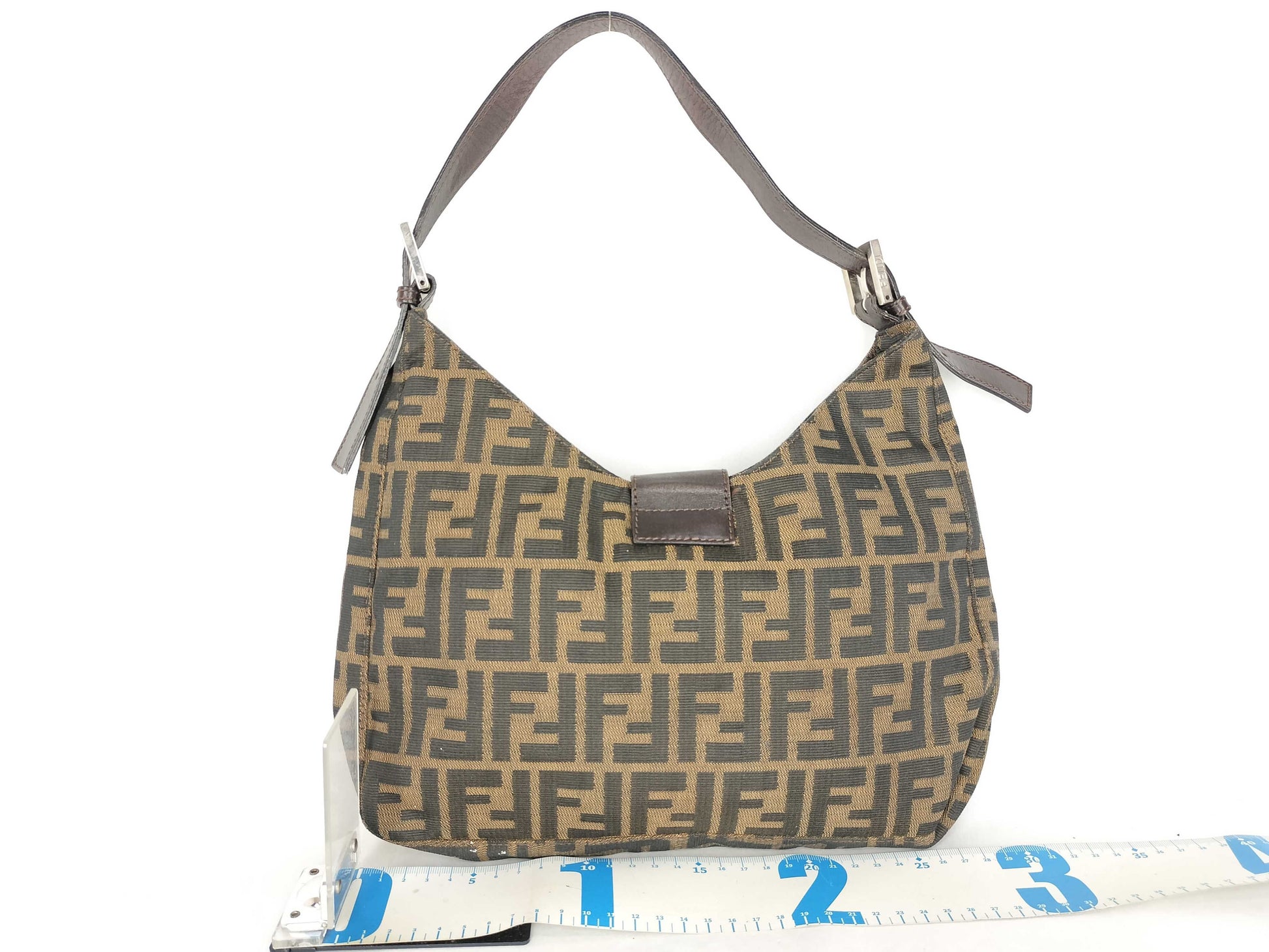 FENDI Zucca Fendi Zucca Nylon Canvas One Shoulder Bag 214526569018 Khaki Shoulder Bag
