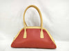 High Class Leather Tote Bag Red x Yellow Handbag