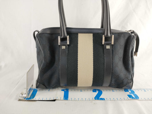 GUCCI Gucci GG Canvas Handbag 000/0851 Black Handbag