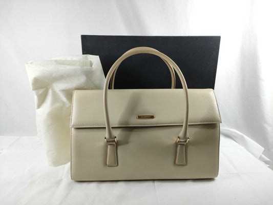 BURBERRY Leather Handbag Cream Handbag