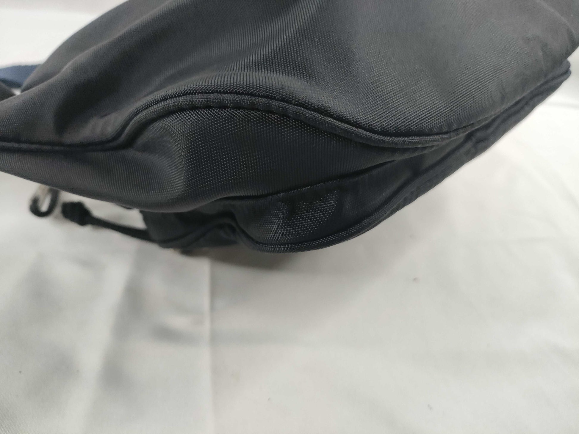BALENCIAGA Nylon Canvas Body Bag Black Waist Bag