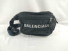 BALENCIAGA Nylon Canvas Body Bag Black Waist Bag