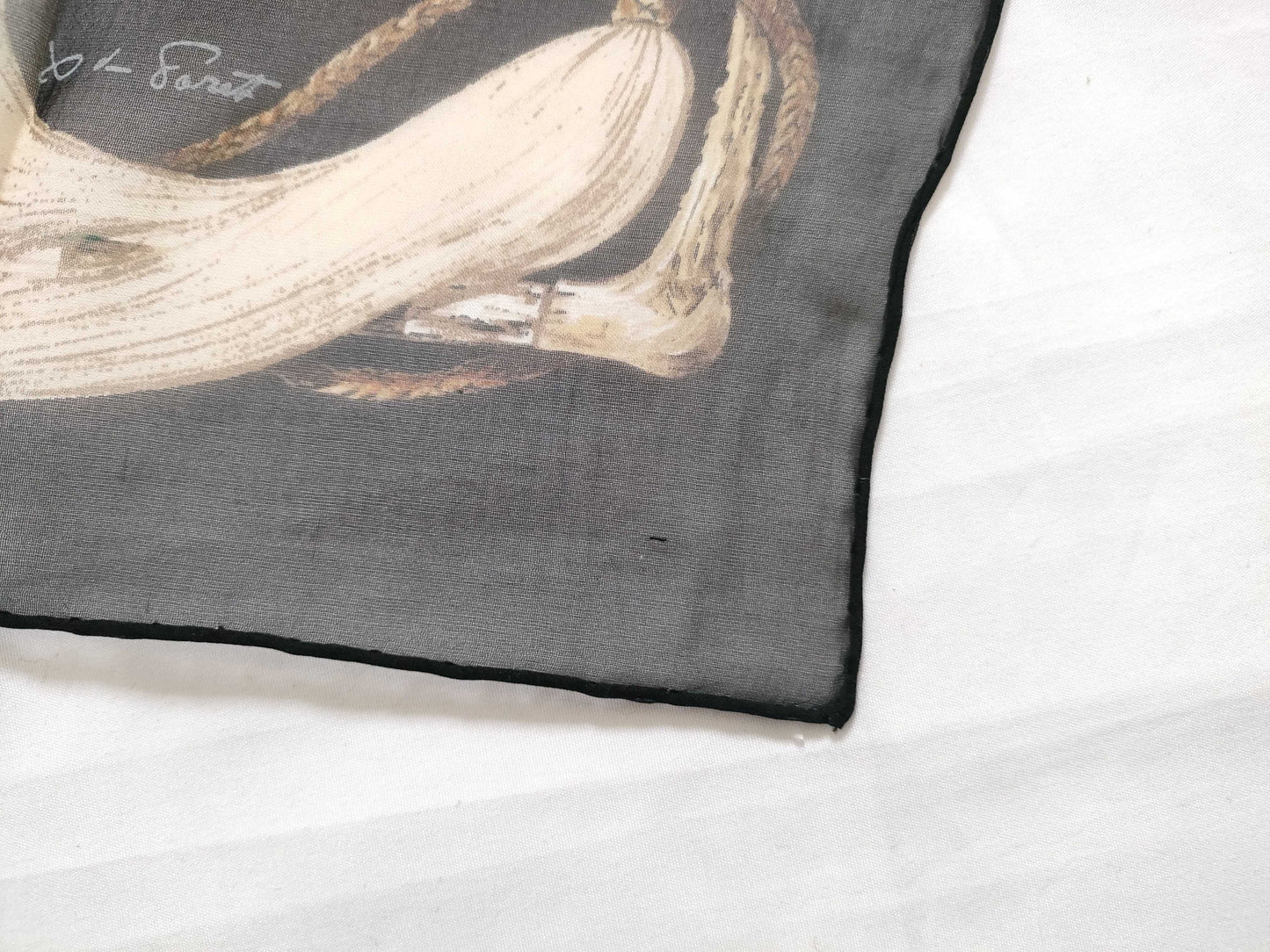 About HERMES Carre Hermes Petit Carre Boots Silk Scarf Black and Other Accessories
