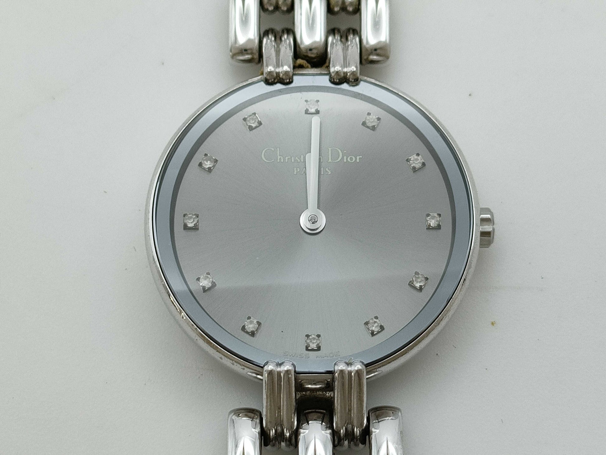 Dior D44-120 CC5982 Quartz Grey Dial Immovable No Guaranteed Operation Women's Watch