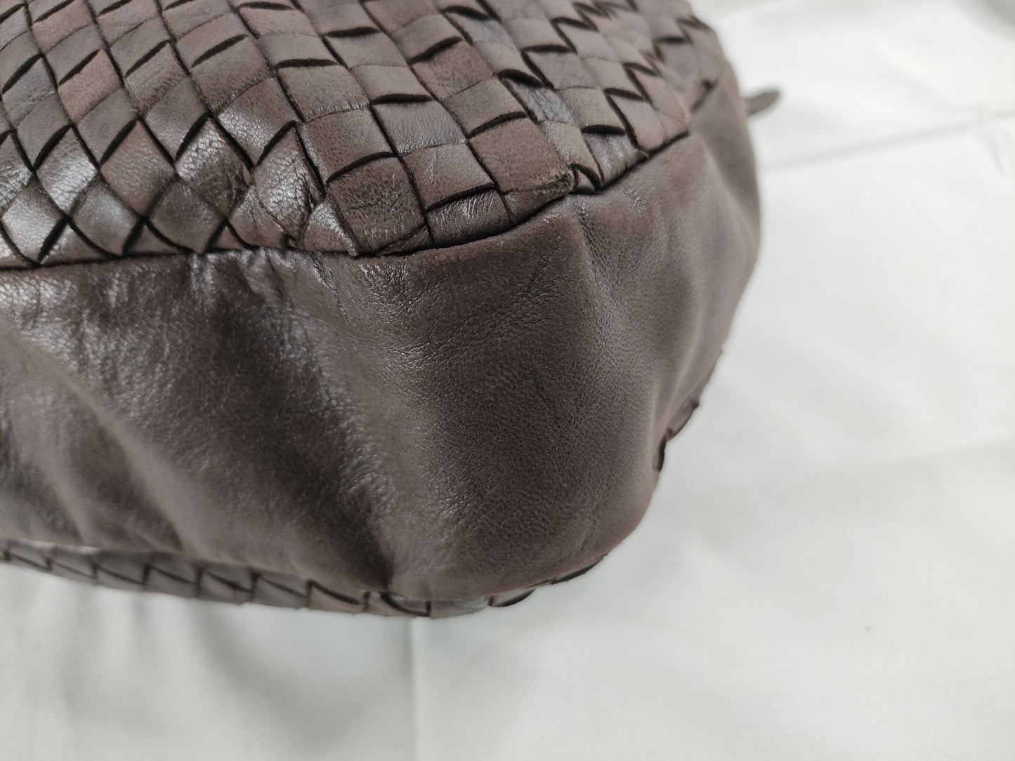 BOTTEGA VENETA Intrecciato Leather Handbag Brown Handbag