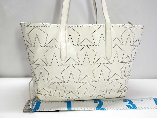 JIMMY CHOO Leather Tote Bag White Tote Bag