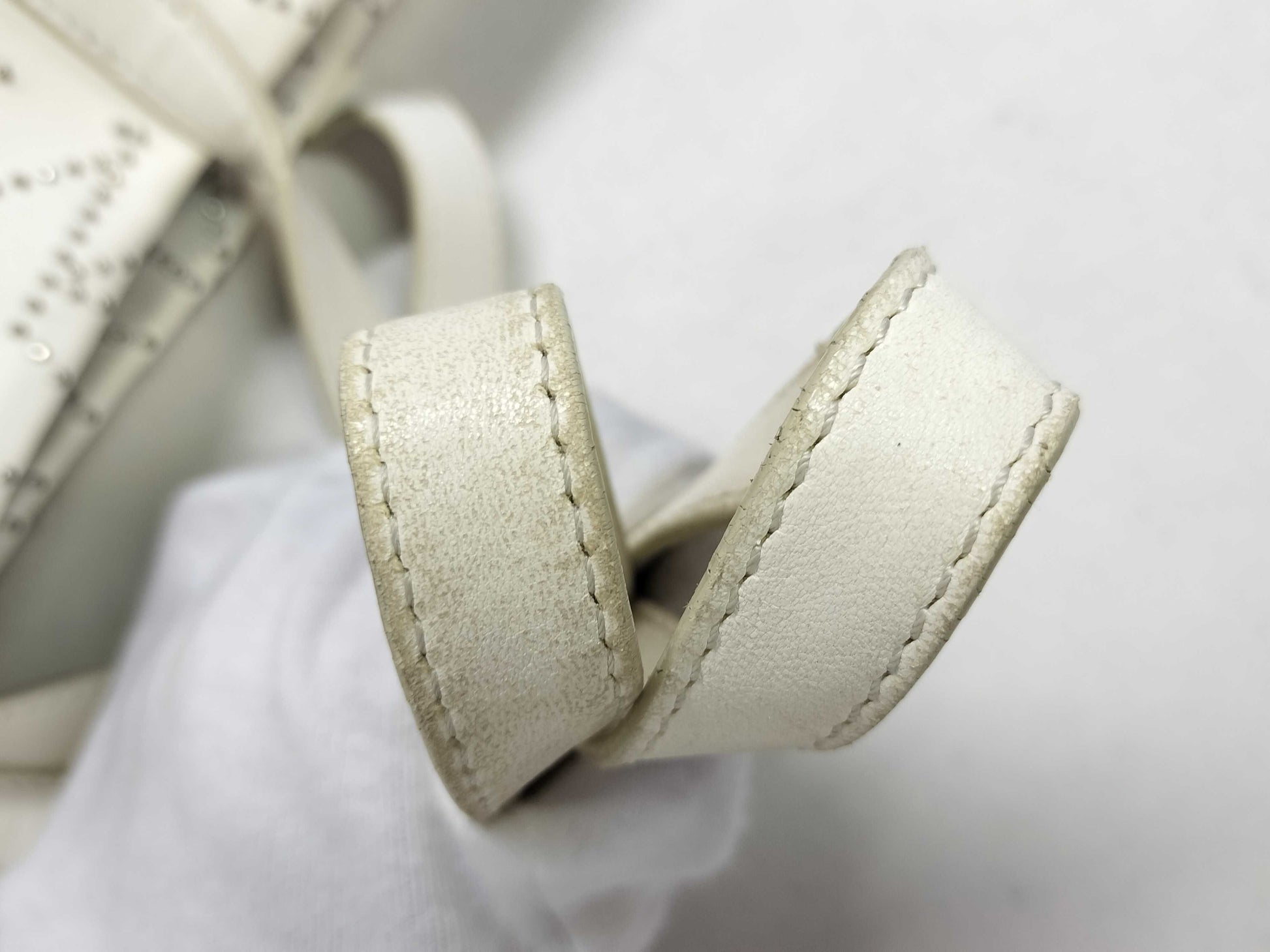 JIMMY CHOO Leather Tote Bag White Tote Bag