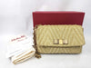 Salvatore Ferragamo Vala Salvatore Ferragamo Vala Ribbon Canvas Chain Shoulder Bag AU-21/G193 Gold Shoulder Bag