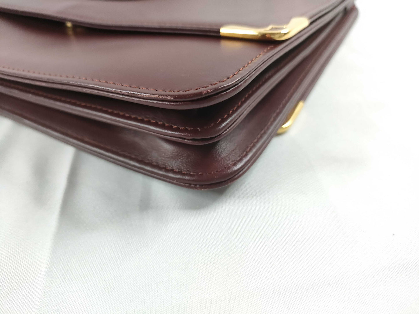 Cartier Mast Cartier Mastline Leather Shoulder Bag Bordeaux Shoulder Bag