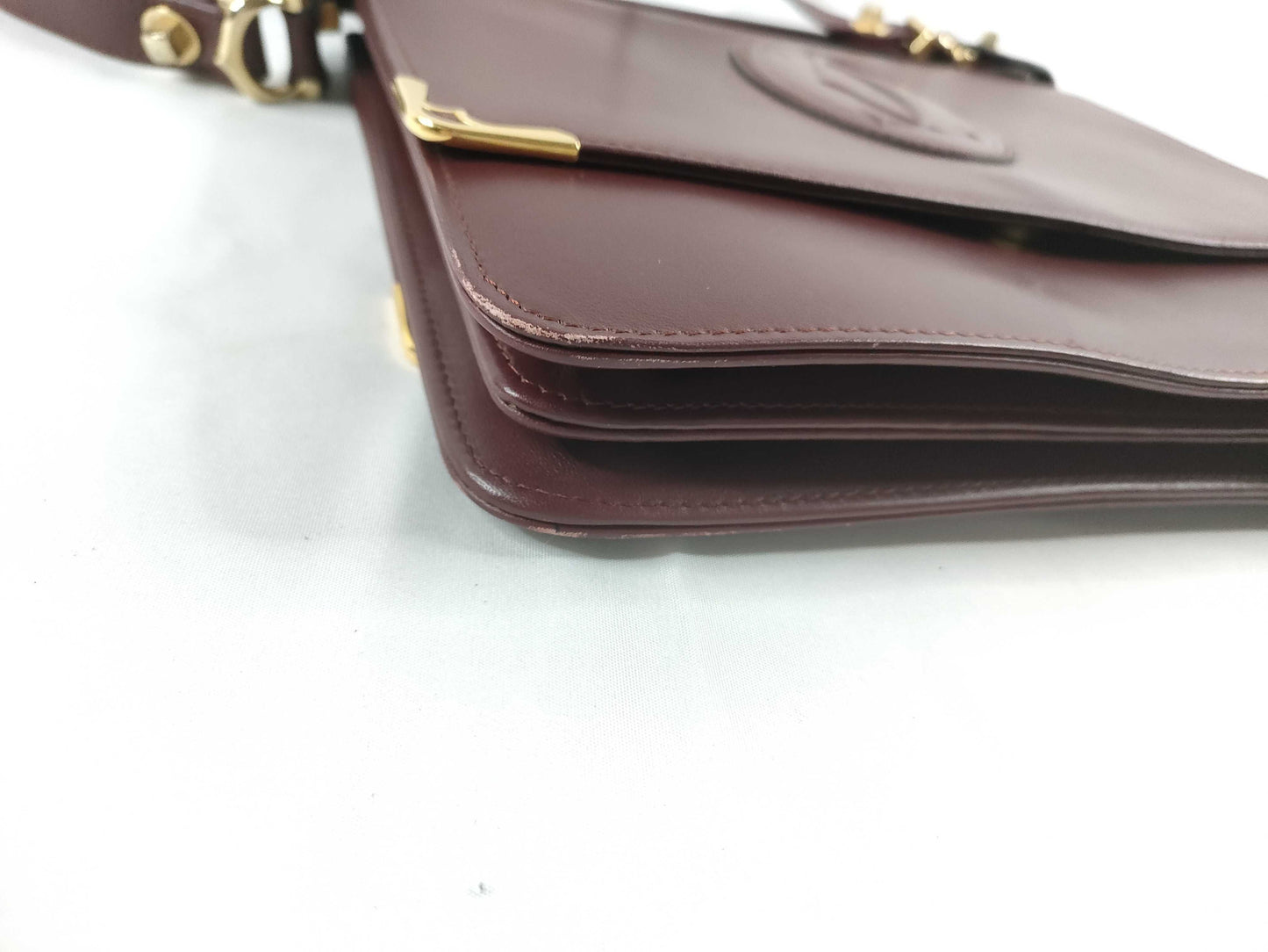 Cartier Mast Cartier Mastline Leather Shoulder Bag Bordeaux Shoulder Bag