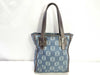 LOEWE Anagram Leather x Denim Handbag Brown x Blue Tote Bag