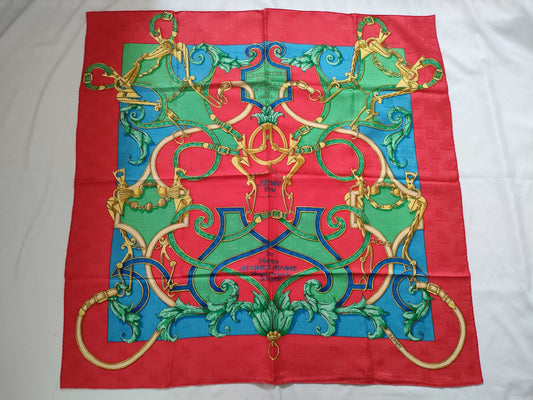 HERMES Kare Hermes Carre90 Imperial Silk Scarf Red Other Accessories