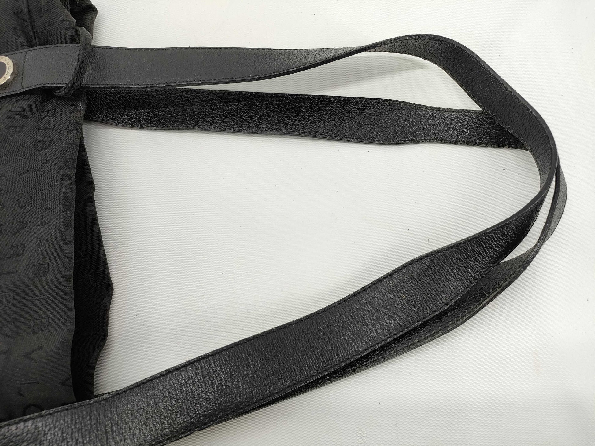 BVLGARI Canvas x Leather Tote Bag Black Tote Bag