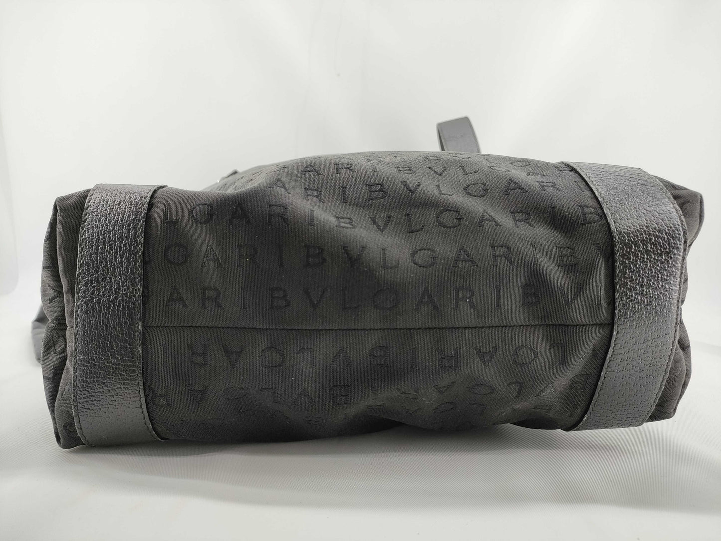 BVLGARI Canvas x Leather Tote Bag Black Tote Bag