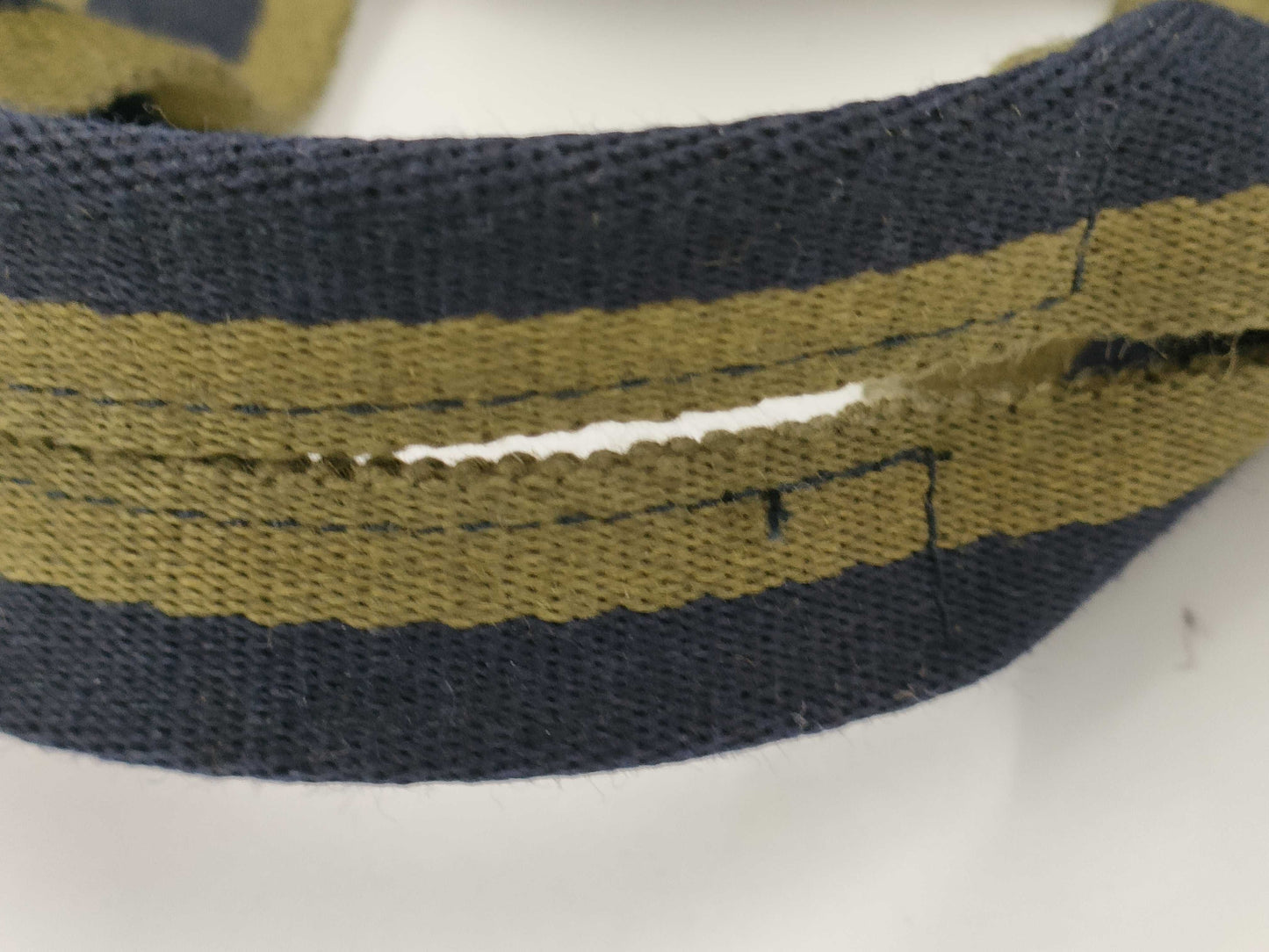 HERMES Fool's Tub Bath Canvas Tote Bag Navy x Khaki Bag