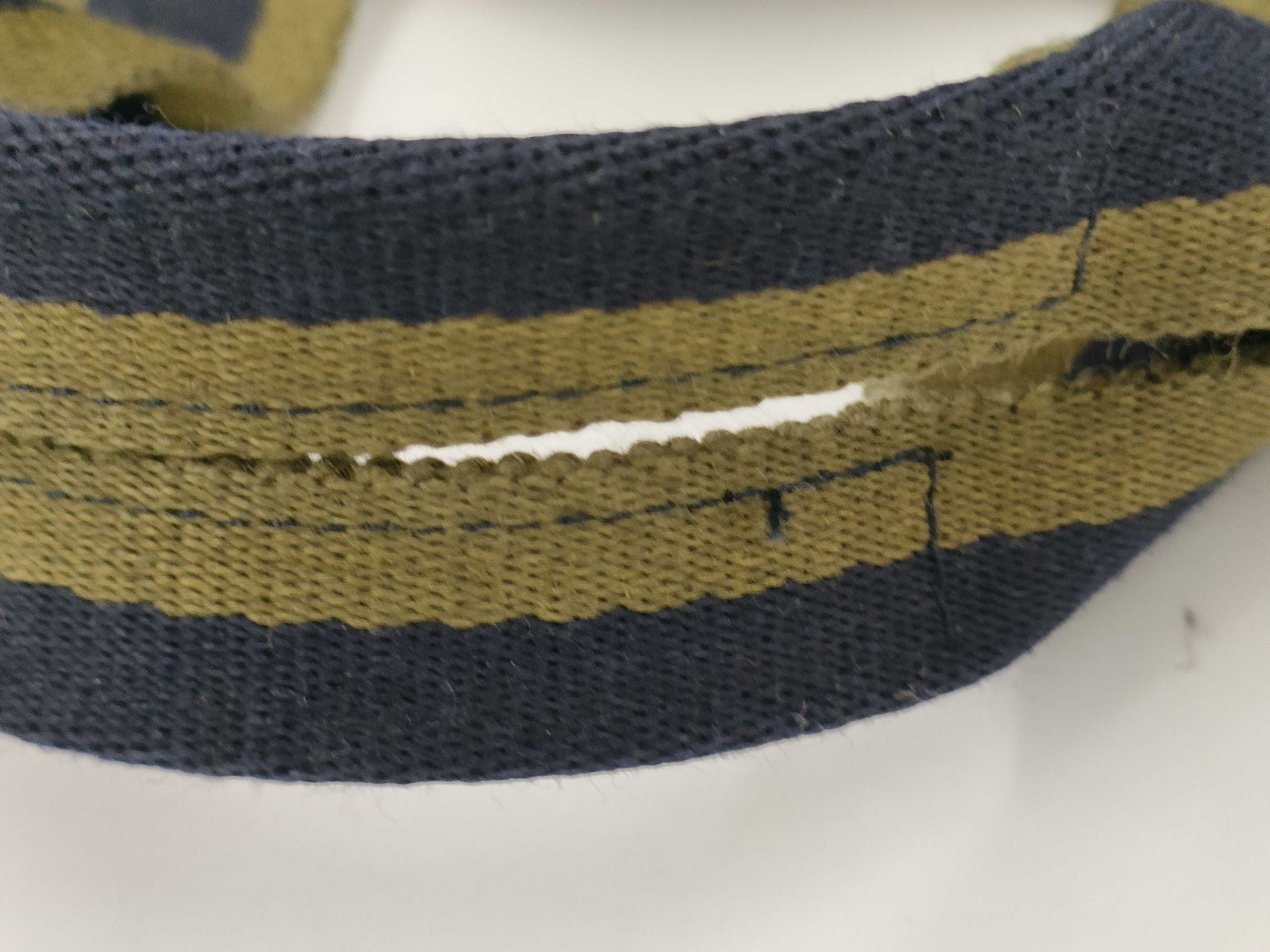 HERMES Fool's Tub Bath Canvas Tote Bag Navy x Khaki Bag