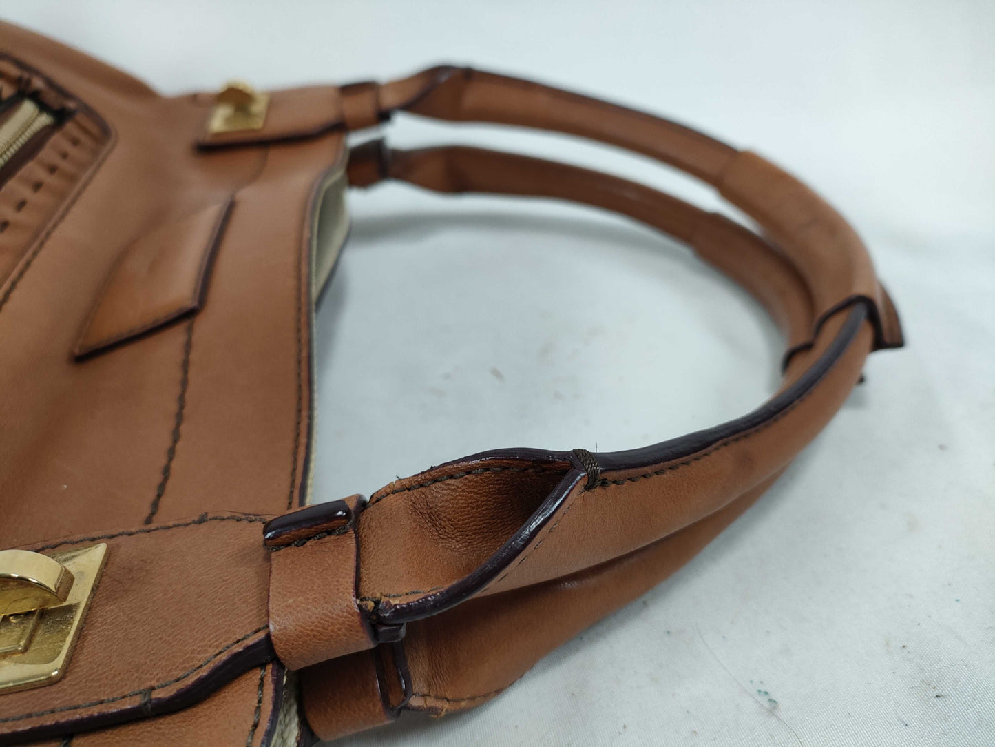 Chloe Chloe Margaret Leather 2-Way Handbag Brown Handbag