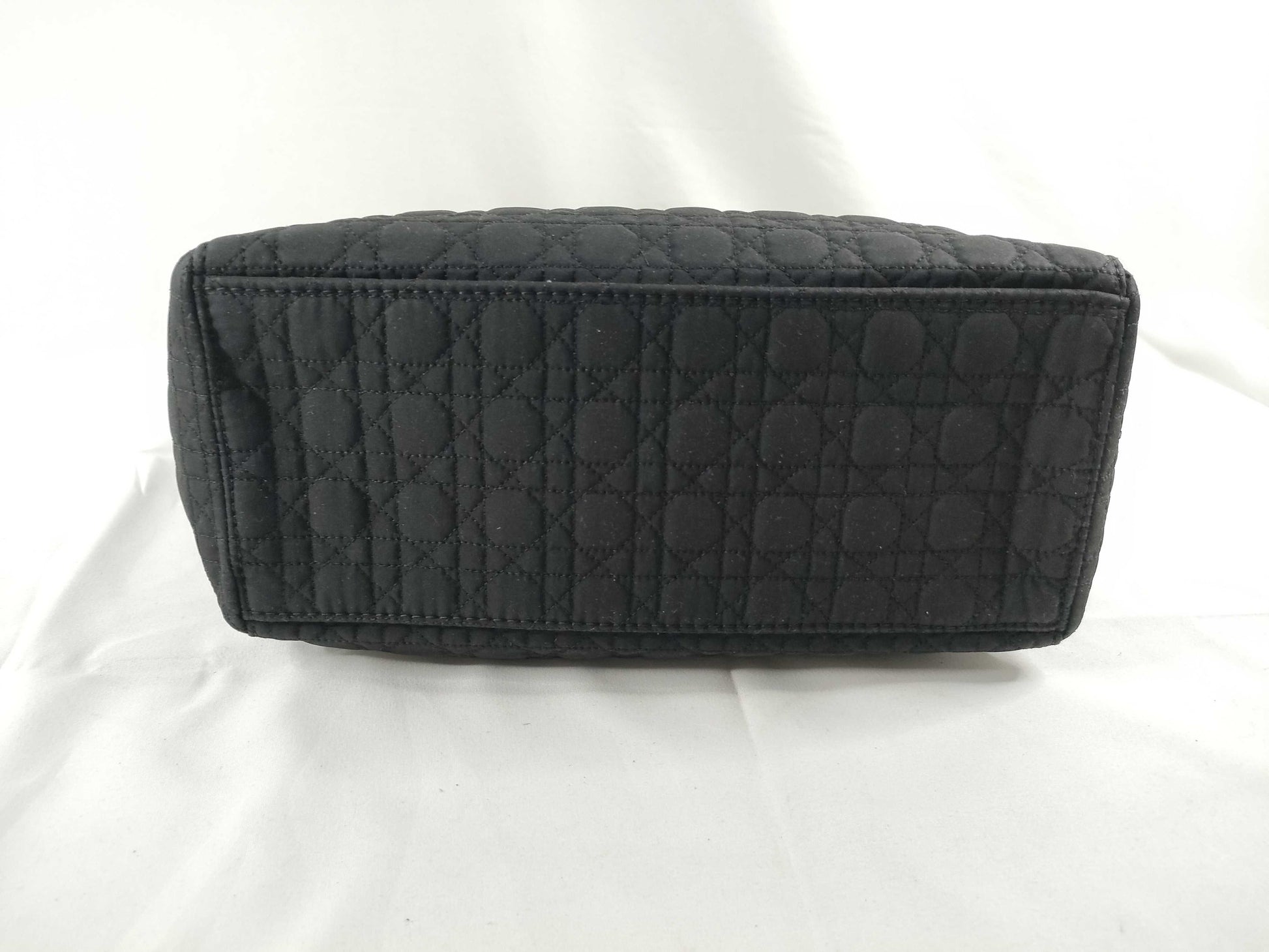 Dior Christian Dior Lady Dior Nylon Canvas Handbag RU0051 Black Handbag