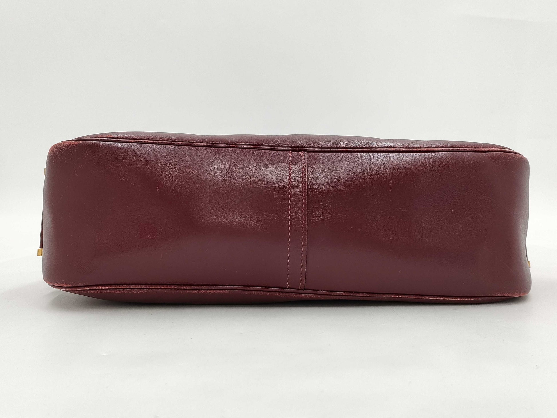 HERMES Saco Leather Shoulder Bag 〇R Engraved Bordeaux Bag
