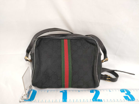 GUCCI GG Canvas Gucci Canvas Shoulder Bag Black Shoulder Bag