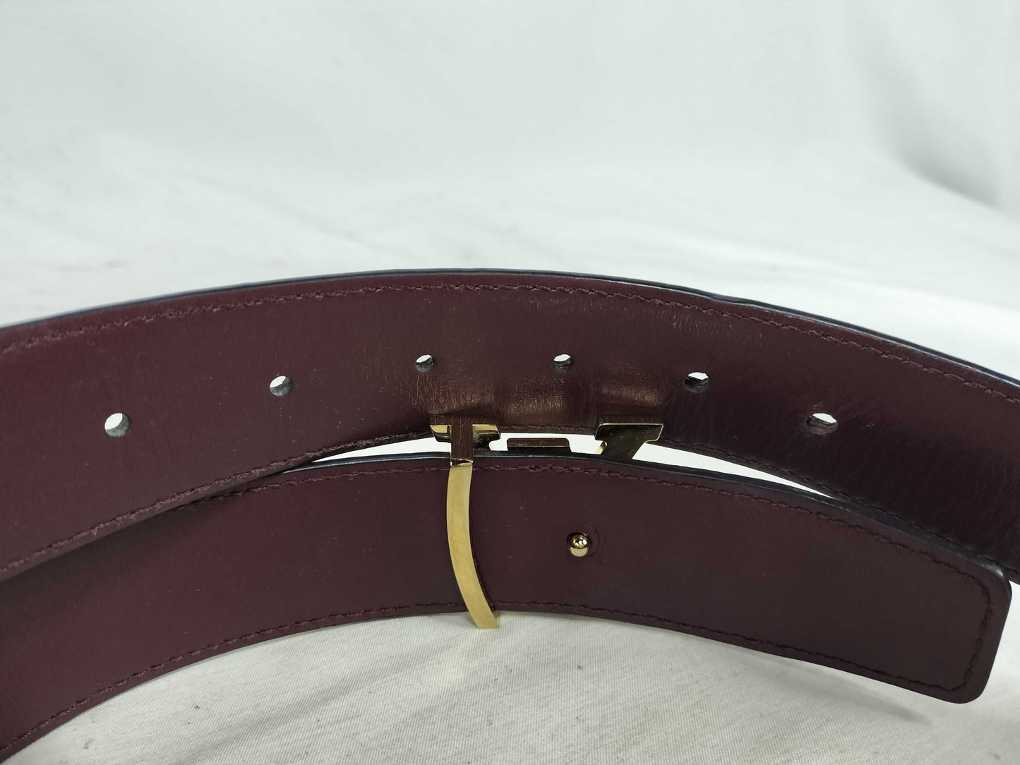 LOUIS VUITTON LV Buckle Leather Belt Bordeaux/Black M8205 Belt