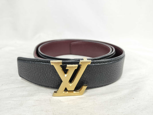 LOUIS VUITTON LV Buckle Leather Belt Bordeaux/Black M8205 Belt