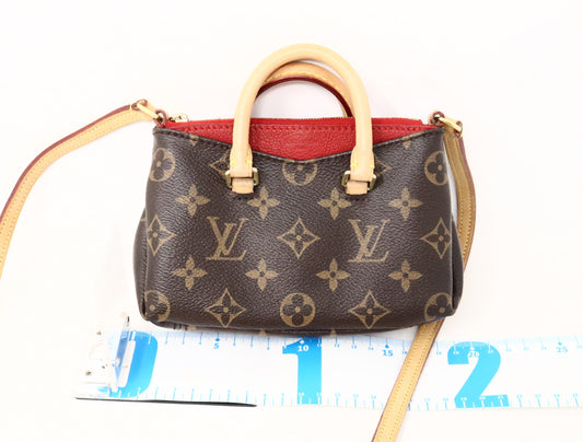 LOUIS VUITTON Monogram Nano Pallas M61254 Shoulder Bag