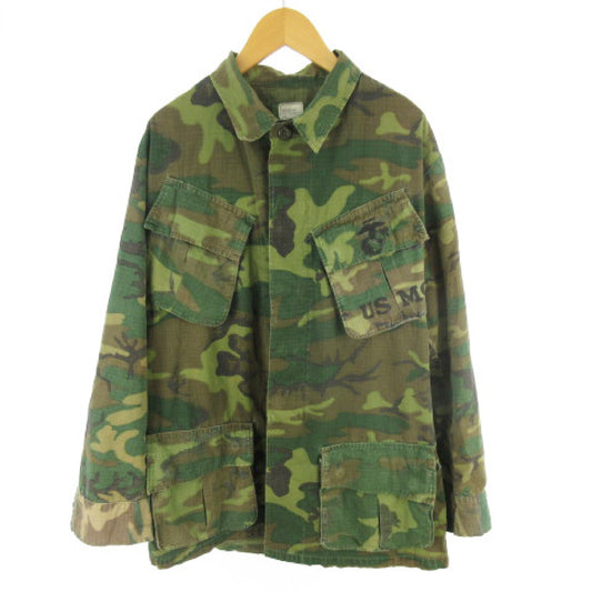 60S U.S.ARMY ERDL Jungle Fattier Military Camouflage Camouflage USMC U.S. Army Genuine Military 4th S-R DSA100-69-C-2662 Vintage Jacket