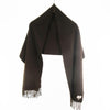HERMES 100% Cashmere Logo Embroidery Brown Brown 150cmx40cm Muffler