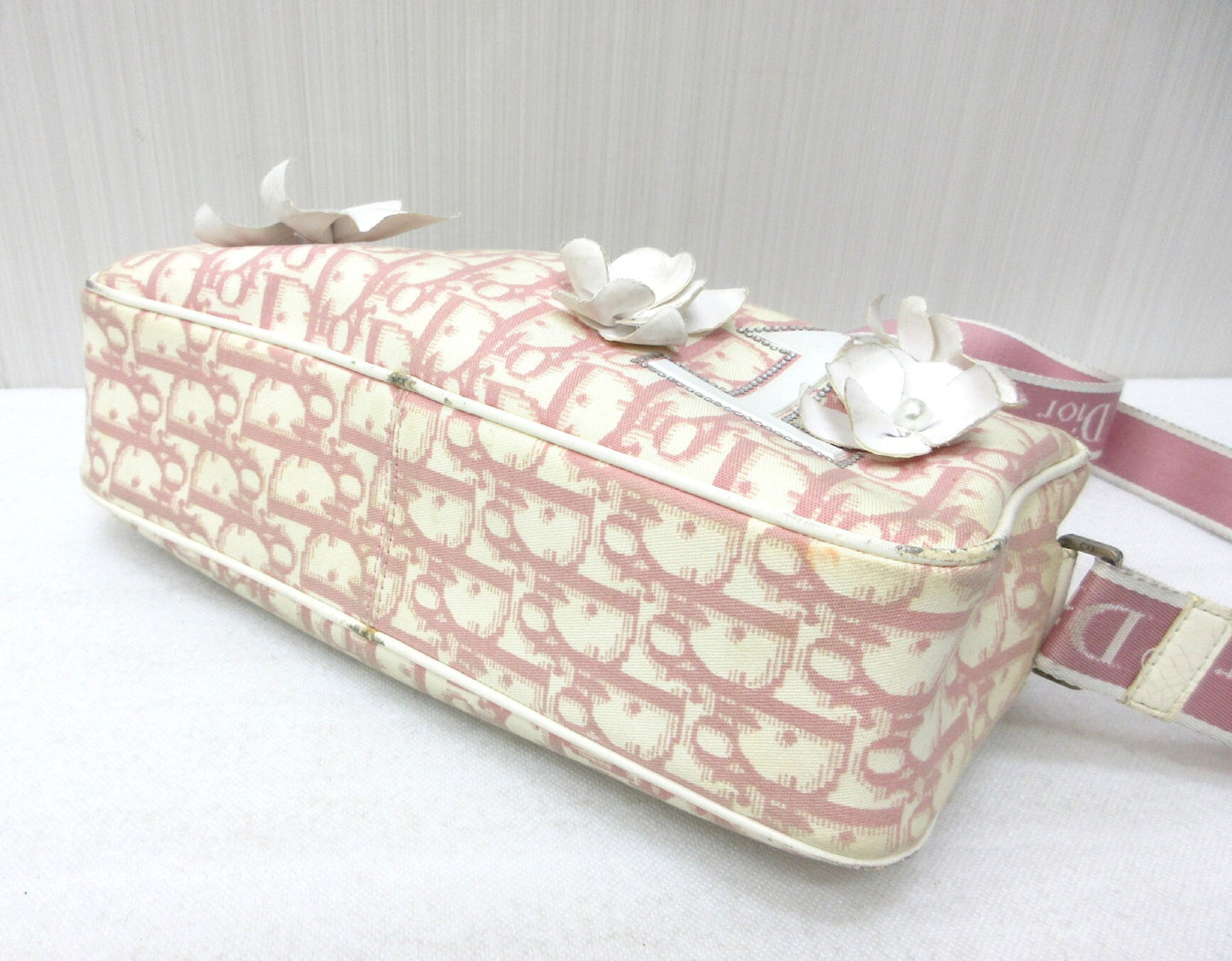 Dior Christian Dior Decorative Floral Motif Trotter Shoulder Back 1013 Approx. W27xH13cm Shoulder Bag