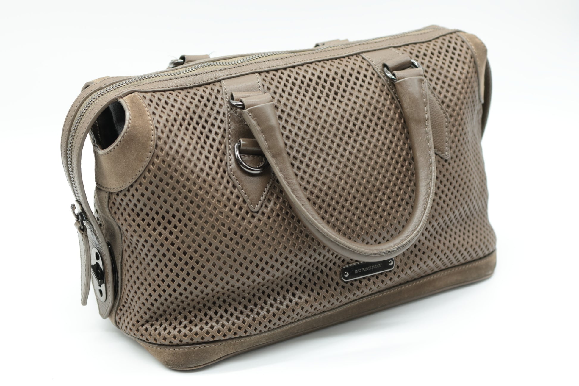 BURBERRY Leather Handbags Khaki Handbags