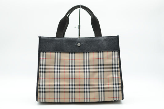 BURBERRY BURBERRY Canvas Tote Bag Check Tote Bag