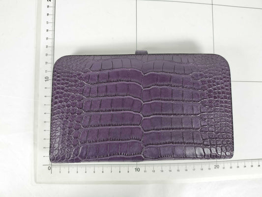 HERMES Dogon Alligator Matte R-Engraving Wallet