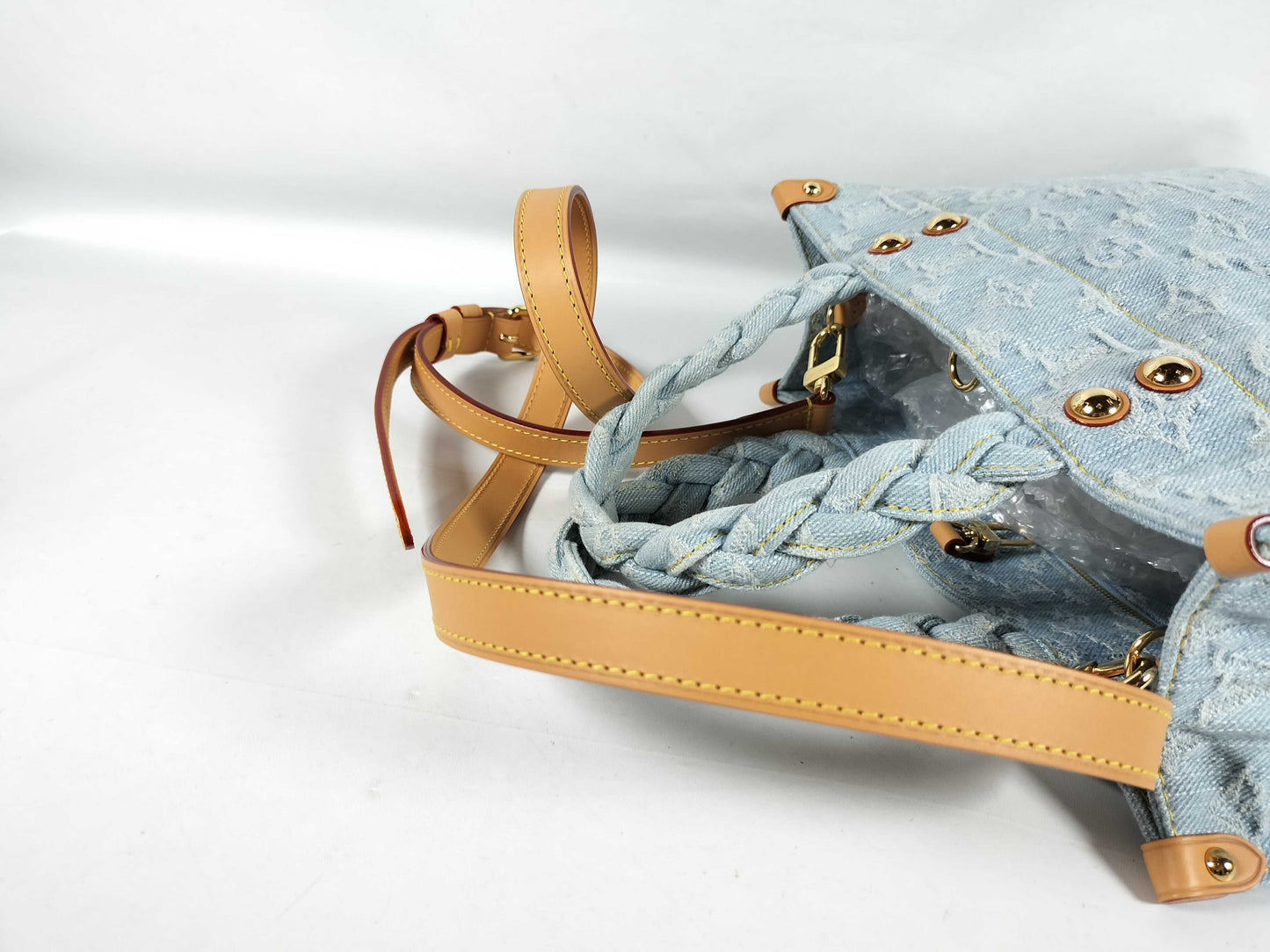 LOUIS VUITTON Monogram M24897 Let Go Denim Tote Bag