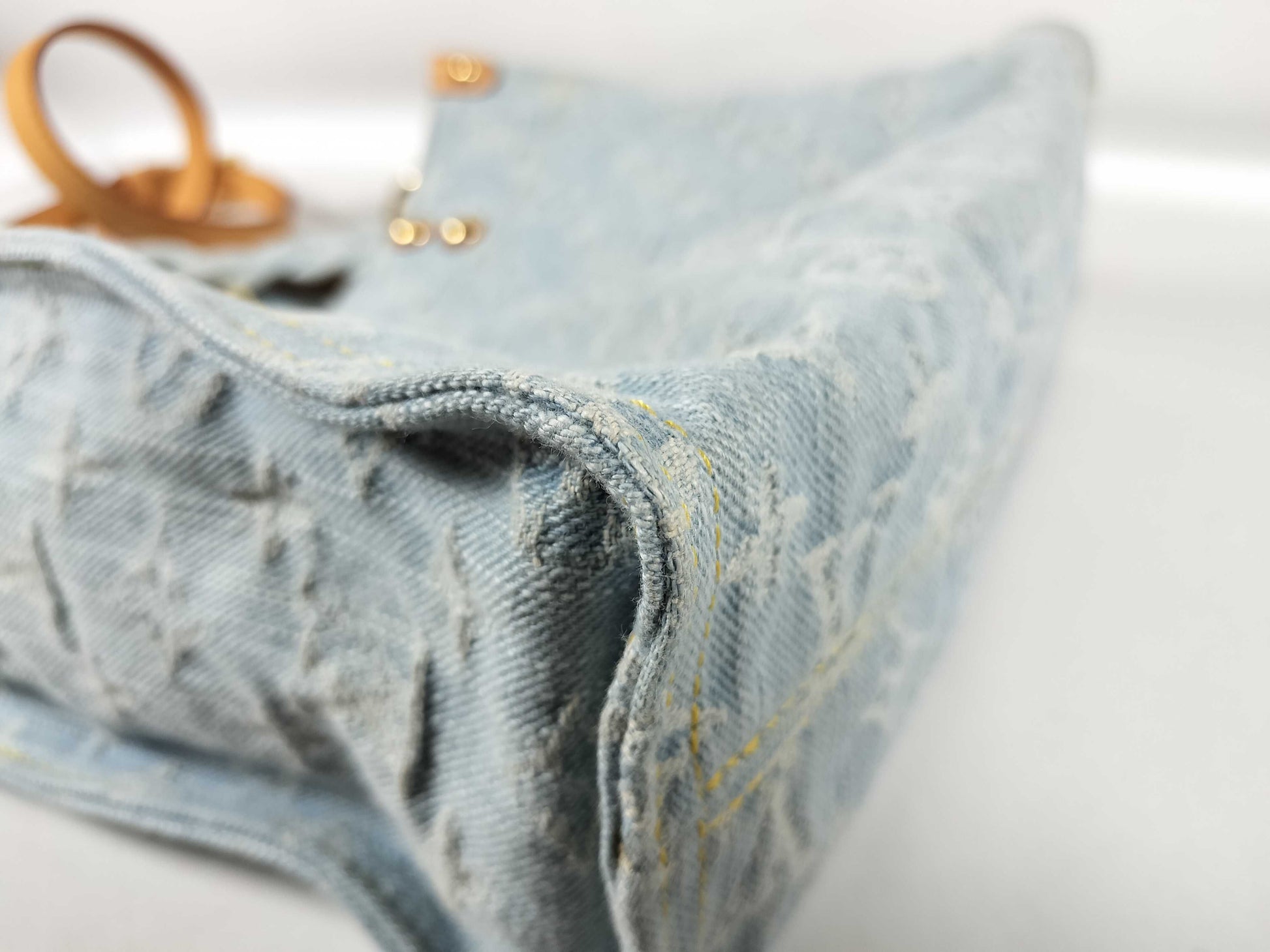LOUIS VUITTON Monogram M24897 Let Go Denim Tote Bag