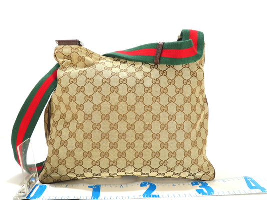 GUCCI GG Canvas Gucci Tote Bag Handle Sherry Line GG Canvas Front 3 Pockets Shoulder Bag