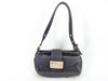 FENDI Canvas Baguette Blue Shoulder Bag