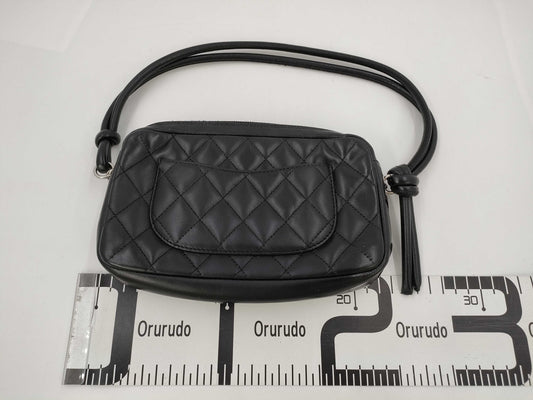CHANEL Cambon Line Shoulder Bag Black with Seal